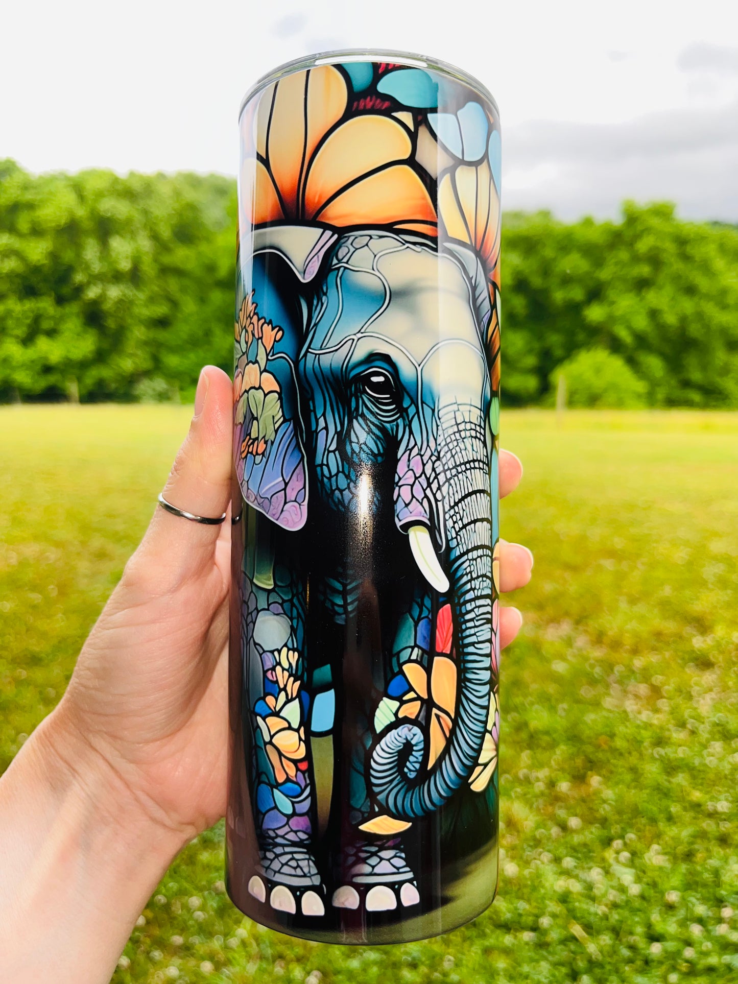Stained Glass Elephant