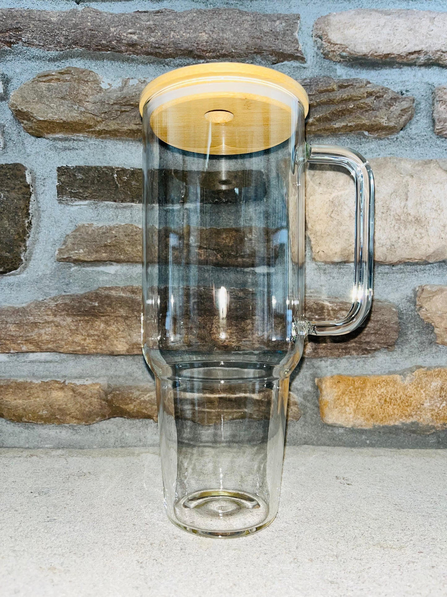 40oz Glass w/ Handle