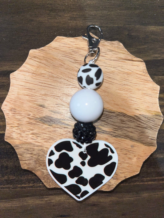 Cow Print Bag Tag