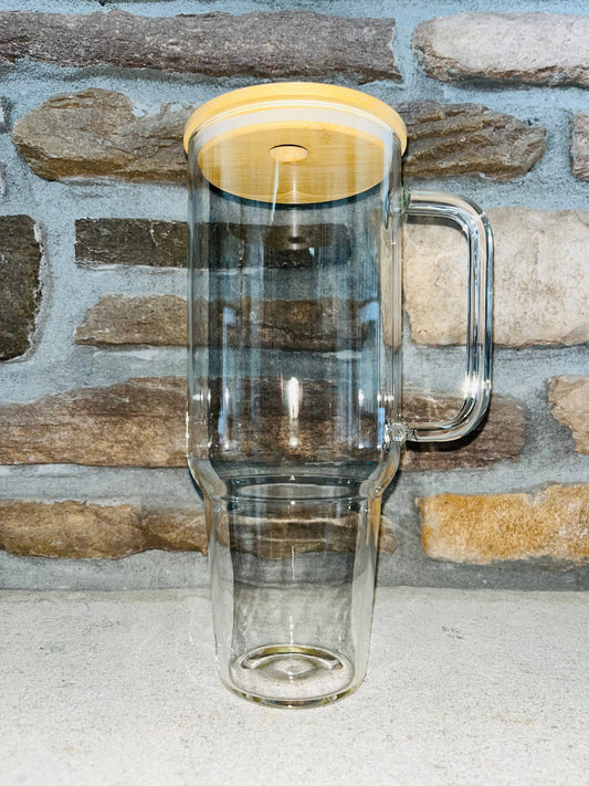 40oz Glass w/ Handle