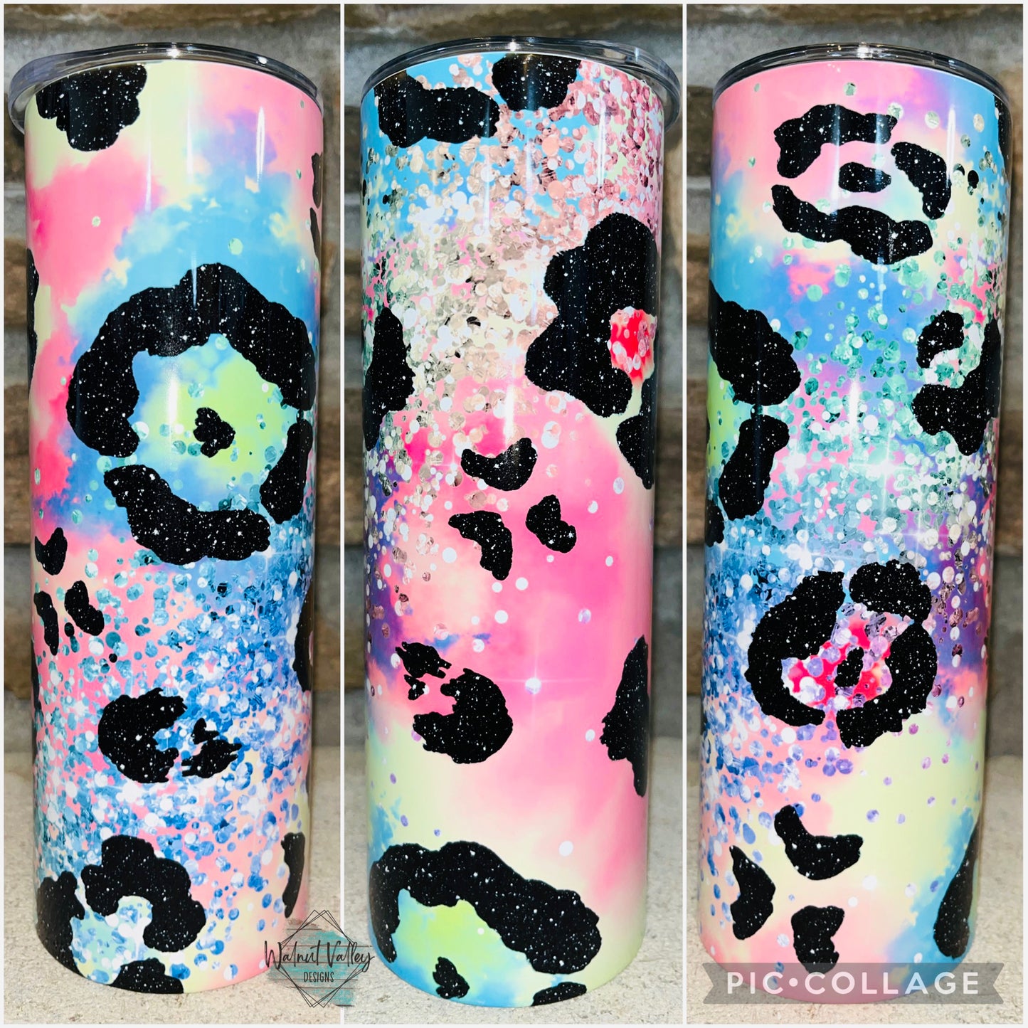 Rainbow Glitter Leopard